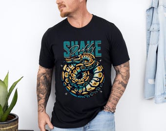 Schlangen Papa T-Shirt: Ball Python T-Shirt, Geschenk für Reptilien Liebhaber