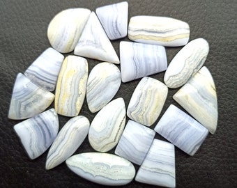 Natural Blue Lace Agate Gemstone Cabochon - Blue Lace Agate jewelry - Blue Lace Agate Pendant - Multi Jewelry Making Stone, Loose Gemstone