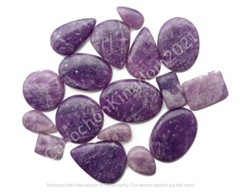 Natural Lepidolite Gemstone Cabochon - Lepidolite by weight - Lepidolite wholesale lot - loose gemstone lot, AAA quality mix shape cabochon