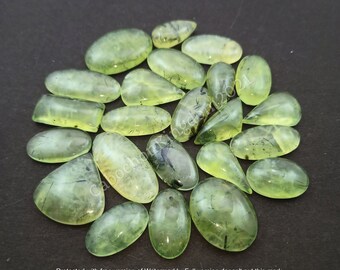 Natural Prehnite Gemstone Cabochon - Prehnite Gemstone - Prehnite jewelry - Prehnite cabochon - Multi Jewelry Making Stone, Loose Gemstone