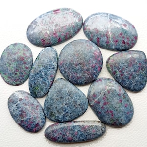 Natural Ruby Kyanite Gemstone Cabochon - Ruby Kyanite Jewelry - Ruby in Kyanite - Ruby gemstone - Multi Jewelry Making Stone, Loose Gemstone