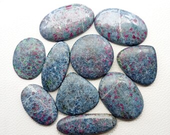 Natural Ruby Kyanite Gemstone Cabochon - Ruby Kyanite Jewelry - Ruby in Kyanite - Ruby gemstone - Multi Jewelry Making Stone, Loose Gemstone