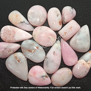 Natural Pink Opal Gemstone Cabochon - Pink opal Jewelry - Pink Opal gemstone - Pink Opal Mix - Multi Jewelry Making Stone, Loose Gemstone