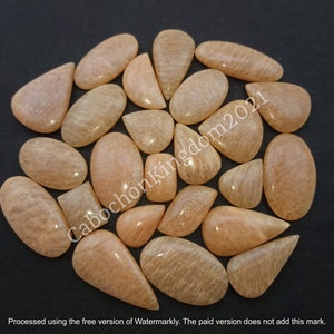 Natural Peach Moonstone Gemstone Cabochon - Moonstone jewelry - Grey Moonstone - AAA Moonstone - Multi Jewelry Making Stone, Loose Gemstone