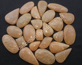 Natural Peach Moonstone Gemstone Cabochon - Moonstone jewelry - Grey Moonstone - AAA Moonstone - Multi Jewelry Making Stone, Loose Gemstone