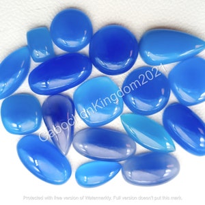 Natural Blue Onyx Gemstone Cabochon - Onyx jewelry - Blue Chalcedony - Onyx cabochon Gemstone - Multi Jewelry Making Stone, Loose Gemstone
