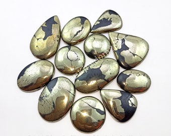 Natural Apache Gold Pyrite gemstone Cabochon - Pyrite Jewelry - AAA Pyrite gemstone - gemstone - Multi Jewelry Making Stone, Loose Gemstone