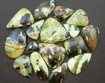 Natural Chrome Chalcedony Gemstone Cabochon, Chrome Chalcedony Cabochon lot, Chrome Chalcedony for making jewelry - AAA quality mix shape