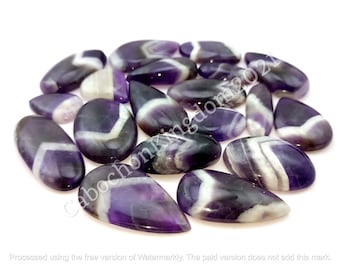 Natürlicher Chevron Amethyst Edelstein Cabochon - Chevron Amethyst Schmuck - Amethyst Cabochon - Multi Schmuckherstellung Stein - Lose Edelstein Lot