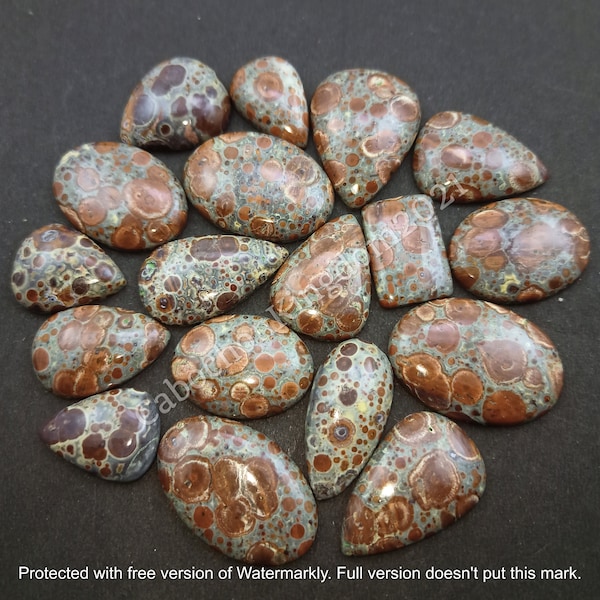 Natural Asteroid Jasper Gemstone Cabochon - Poppy Jasper cabochon - Asteroid Jasper cabochon - loose gemstone lot, AAA quality mix shape