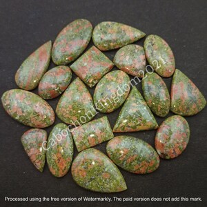 Natural Unakite Jasper Gemstone Cabochon - Unakite Jasper jewelry - Unakite Jasper cabochon - Multi Jewelry Making Stone, Loose Gemstone lot