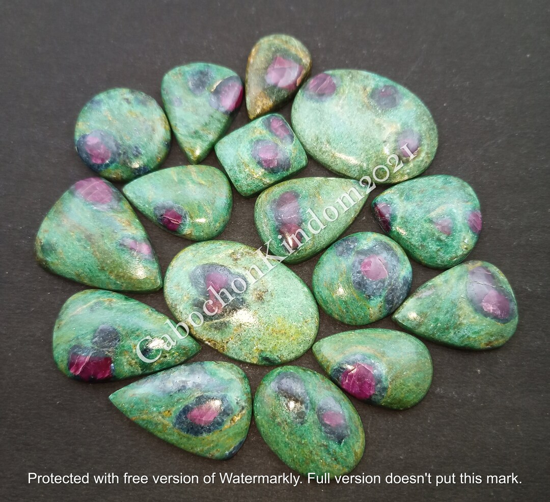 Natürlicher Rubin Fuchsit Edelstein Cabochon Rubin Fuchsit Schmuck ...