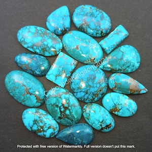 Cabochon di pietra preziosa turchese dell'Arizona - Turchese tinto - Cabochon di turchese dell'Arizona - Turchese - Pietra per la creazione di gioielli multipli, pietra preziosa sciolta