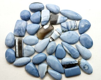 Natural Owyhee Blue Opal gemstone Cabochon - Blue Opal Jewelry - AAA Owyhee Blue Opal Cabochon - Multi Jewelry Making Stone, Loose Gemstone