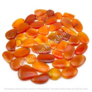 Natural Orange Carnelian Gemstone Cabochon - Carnelian Jewelry Stone - Carnelian gemstone - Multi Jewelry Making Stone - Loose Gemstone Lot