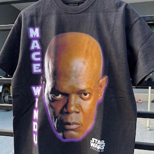 Vintage Mace Windu Star Wars T Shirt, Mace Windu Sweatshirt, Star Wars Prequels, Samuel L Jackson Shirt Revenge of the Sith Shirt Jedi Shirt