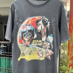 chemise vintage L&#39;Attaque des clones dans les coulisses chemise de film Star Wars Anakin Skywalker Padme Amidala Disney World Obi Wan Kenobi cadeau