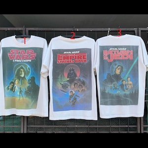 Vintage Star Wars T Shirt Star Wars A new Hope Original Trilogy Shirt A New Hope Shirt Disneyland Shirt Luke Skywalker Darth Vader Leia tee