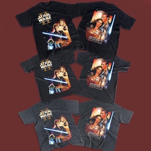 Vintage Attack of The Clones Shirt Behind the Scenes Star Wars Movie Shirt Anakin Skywalker Padme Amidala Disney World Obi Wan Kenobi Gift