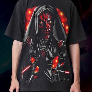 Vintage Darth Maul Shirt Star Wars Darth Maul Retro bootleg Tee Phantom Menace Shirt, Star Wars Disneyland Family Shirt Dark Side Sith Shirt