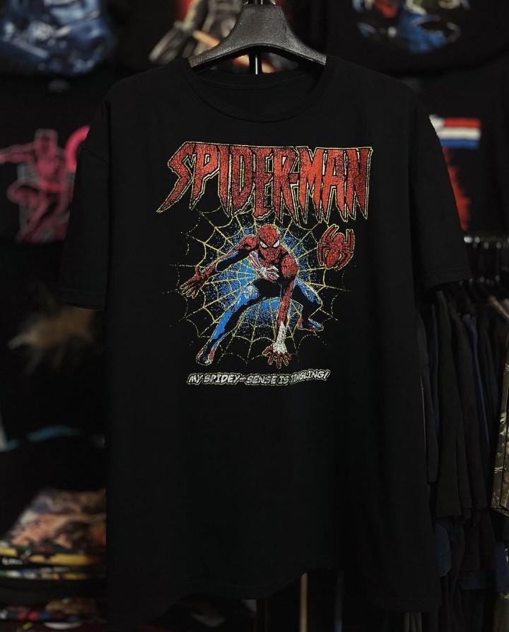トップス DS SPIDER-MAN WEB PREMIUM OVERSIZED TEE Darc Sport SPIDER-MAN'S WEB 