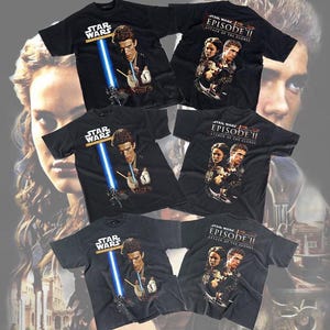 Vintage Attack of The Clones Shirt Behind the Scenes Star Wars Movie Shirt Anakin Skywalker Padme Amidala Disney World Obi Wan Kenobi Gift