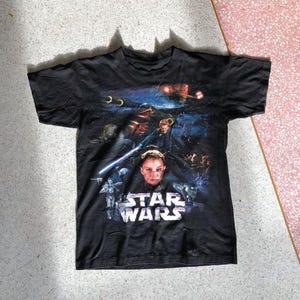 Vintage Attack of The Clones Shirt Behind the Scenes Star Wars Movie Shirt Anakin Skywalker Padme Amidala Disney World Obi Wan Kenobi Gift