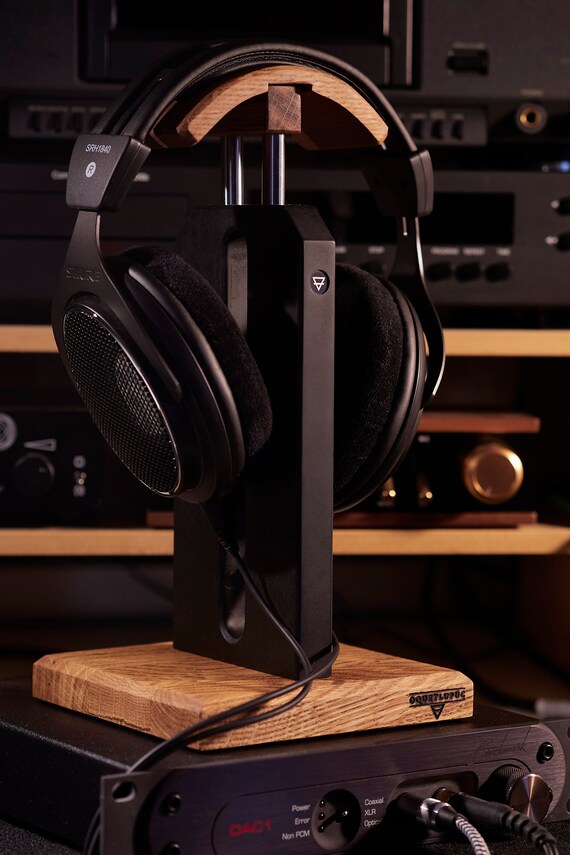 High end Headphone Stand headset Stand san Pedro V3 Black Oak