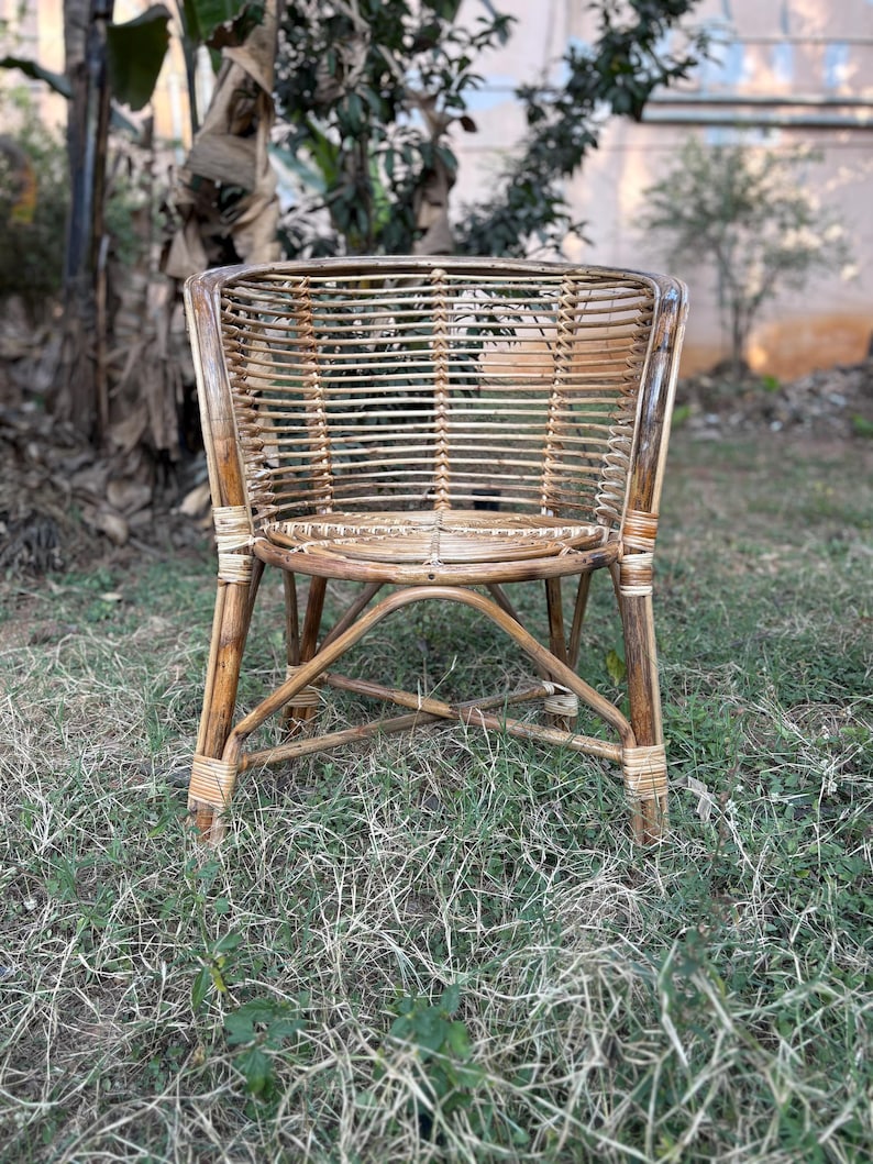 Balkon-/Gartenstuhl aus Rohrgeflecht - umweltfreundlich, nachhaltig und handgemacht - Feb 25 Bild 2
