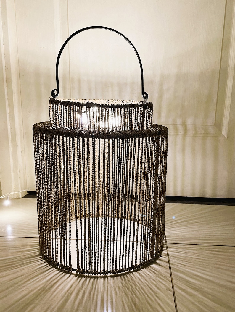 FreesiaStores Water Hyacinth Lampshade - Thumbnail 3