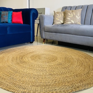 Handgemaakt waterhyacint vloerkleed - 100% natuurlijk - diameter 5 en 3,5 voet - gratis expreslevering
