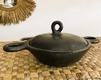 Longpi Pottery Cook and Serve Natural Casserole - Medium