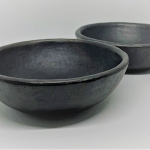 Longpi Pottery Handmade Natural Soup/Cereal/Salad Bowl.  Set of 4