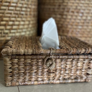 Water Hyacinth Tissue Box - 100% Handmade