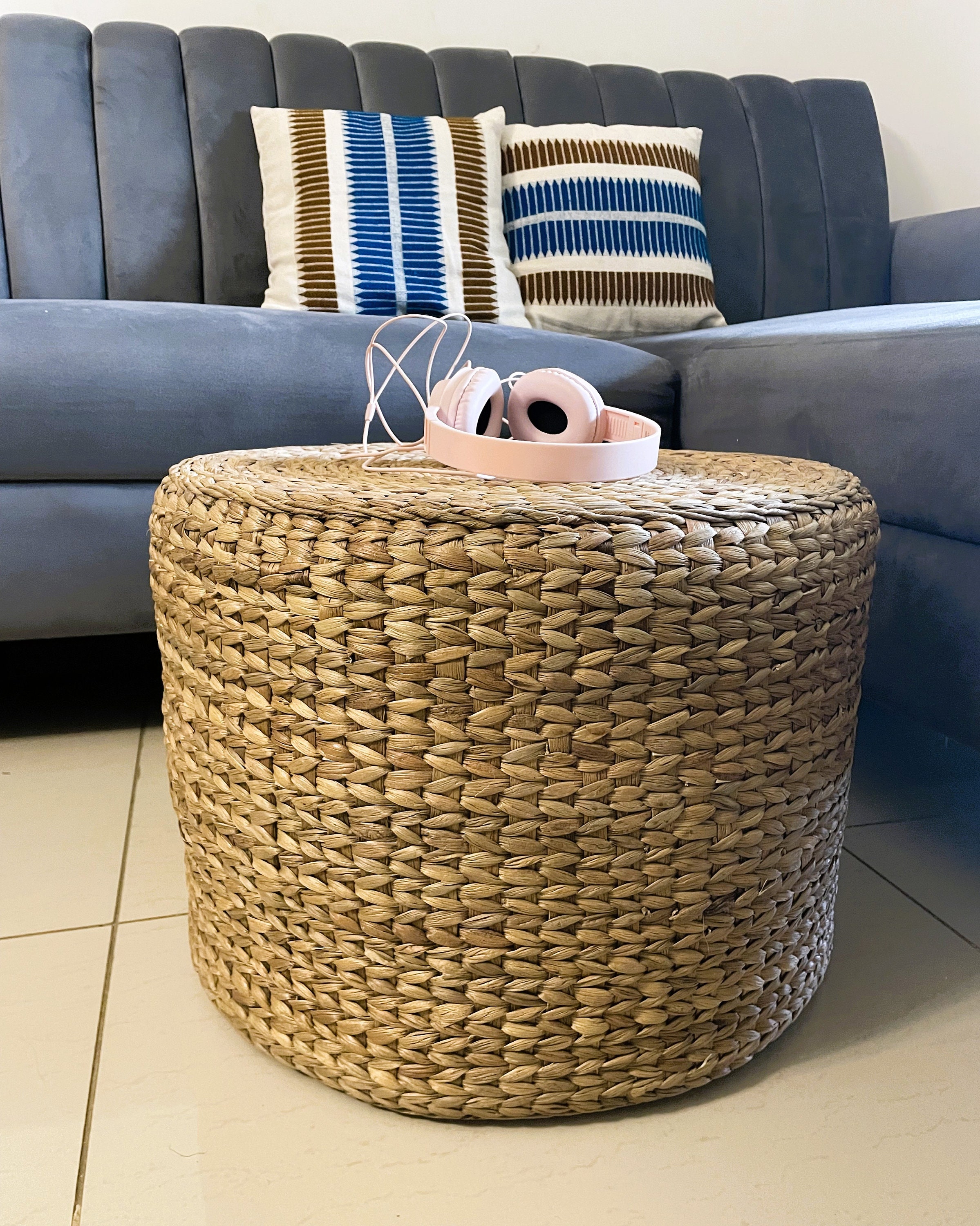Handmade Water Hyacinth Stool - Lightweight, Sturdy, and Versatile - Etsy