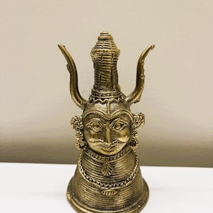Handcrafted Dokra Metal Sculpture – Tribal Art Figurine – 13 cm Tall – Brass Home Décor Collectible