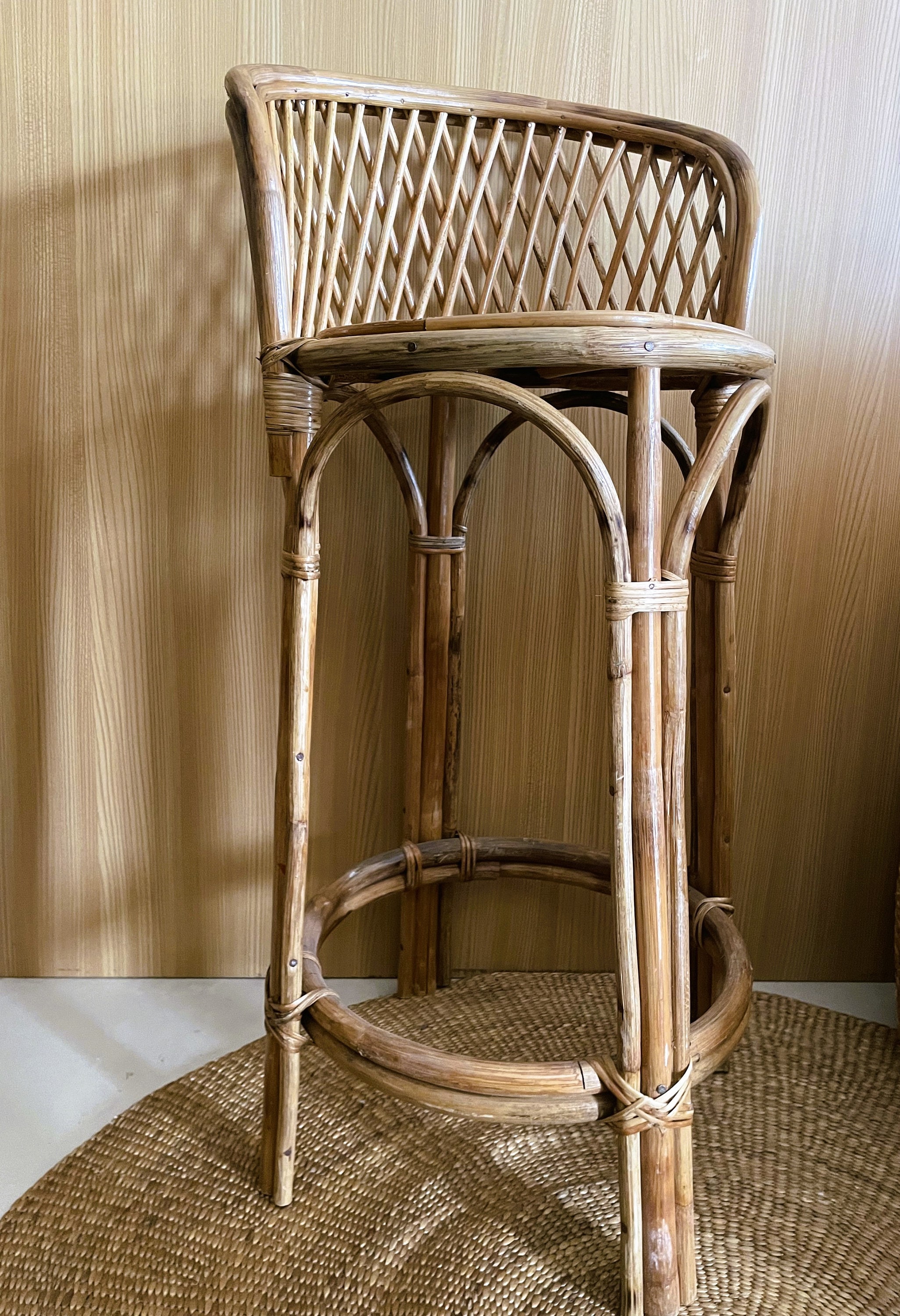 Swivel Bamboo Bar Stools Uk Rustic Round Wicker Bar Stool Backless