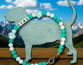 Personalized Silicone Glow in the Dark Custom Safety Dog Collar NecklacePersonalized Silicone Glow in the Dark Safety Dog Collar/Necklace