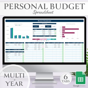 Personal Budget Dashboard | Budget by Paycheck | Biweekly, Monthly, Annual Finance Planner | Google Sheets Template