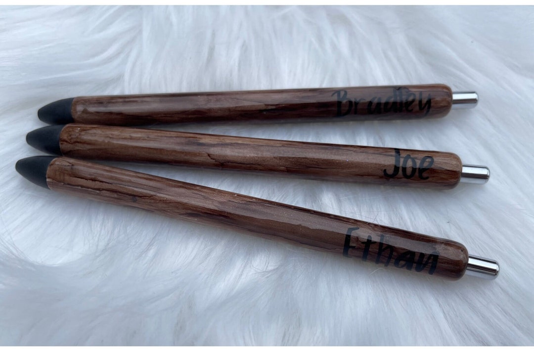 Customized Wood Grain Pen, Customized Pens, Gifts for Him, Refillable