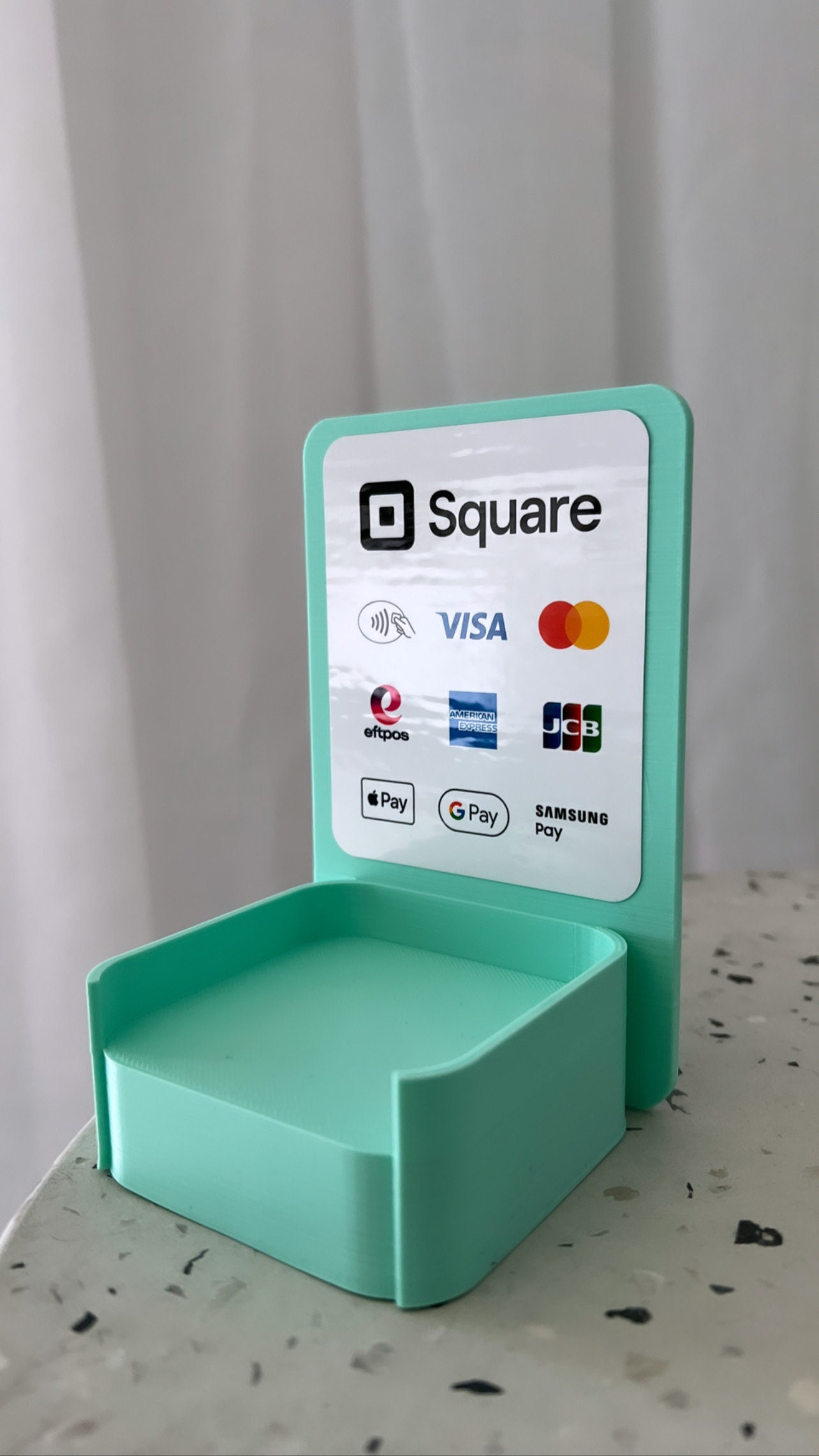 Square Card Reader Stand Dock Market Display 3D Printed Payment Stand