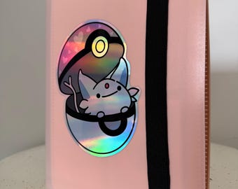 Pink Holo 4 Pocket Binder FULL of Pokemon Trading Cards Monster 160 (2)