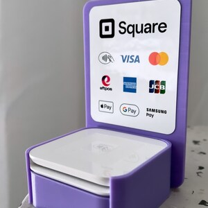 Quadratischer Kartenleser Dock | Markt Display | 3D gedruckt | Zahlständer POS | ins Quadrat
