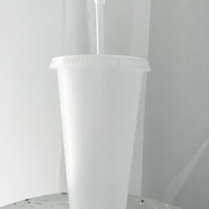 Blank Tumbler | Cold Cup | AUS | Venti Coffee | Reusable 710ml 24oz | Personalized Summer Gift | With lid and straw | Clear