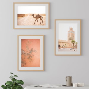 Set of 3 Photos Gallery Collage, Marrakesh Morocco Wall Art, INSTANT Digital Download Travel Photography Moroccan Desert Decor Artwork