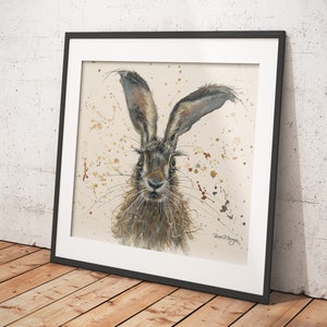 Hare Artwork - Canvas & print animal art in a range of sizes and styles - Hazel