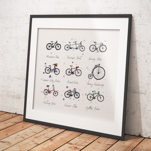 Vélos - Sélection de croquis de différents vélos - Tirages & Cartes de Vœux en Édition Limitée