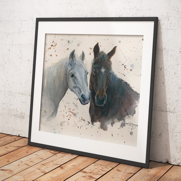 Horse Artwork - Canvas & print animal art in a range of sizes and styles - Pebbles and Paloma