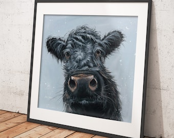 Highland Cow Artwork - Canvas & print farm animal art in a range of sizes and styles - Madge