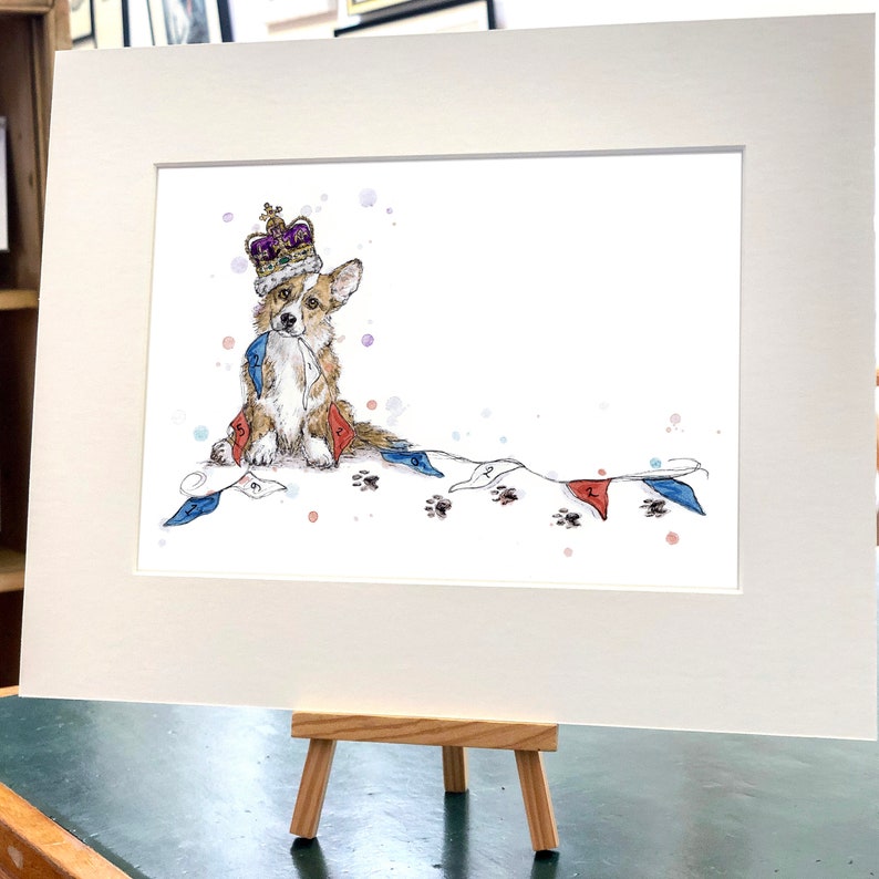 Jubilee Fever Corgie Dog Artwork Prints & Greetings Cards image 3